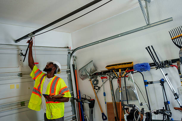 Professional Garage Door Panel Replacement technician working in Hastings-on-Hudson, NY